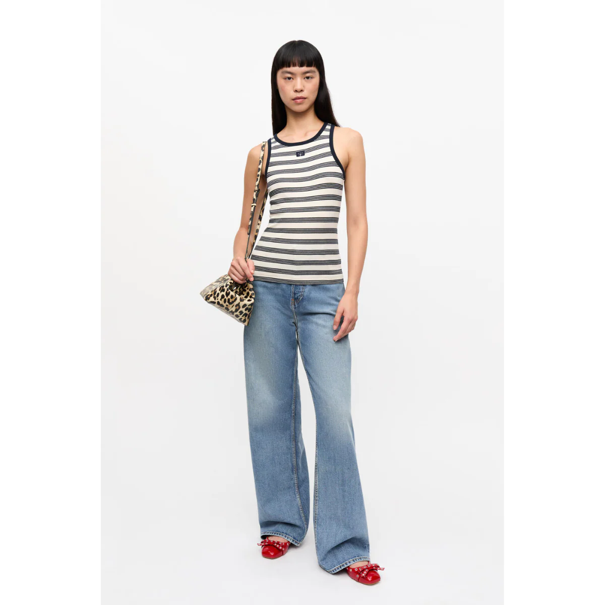 Ganni Soft Cotton Rib Tank Top - Billede 6