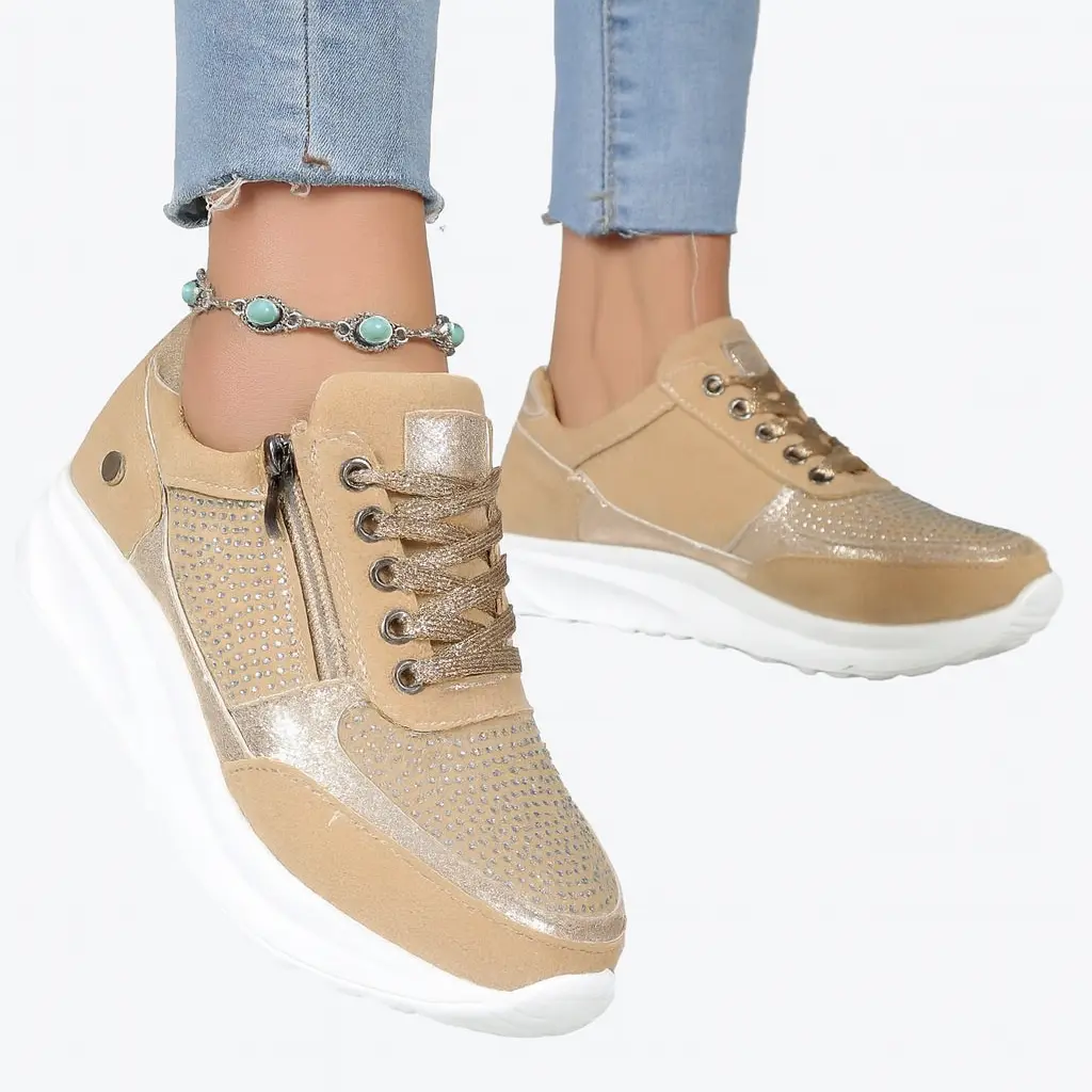 Sigrid Sneakers Dame – Ortopædiske Sneakers med Bred Tåboks, Bunion Støtte & Åndbart Stretch - Billede 5