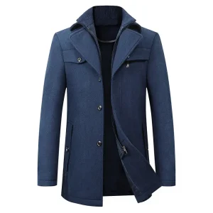 Sebastian | Herre Trenchcoat med Lynlås og Knaplukning