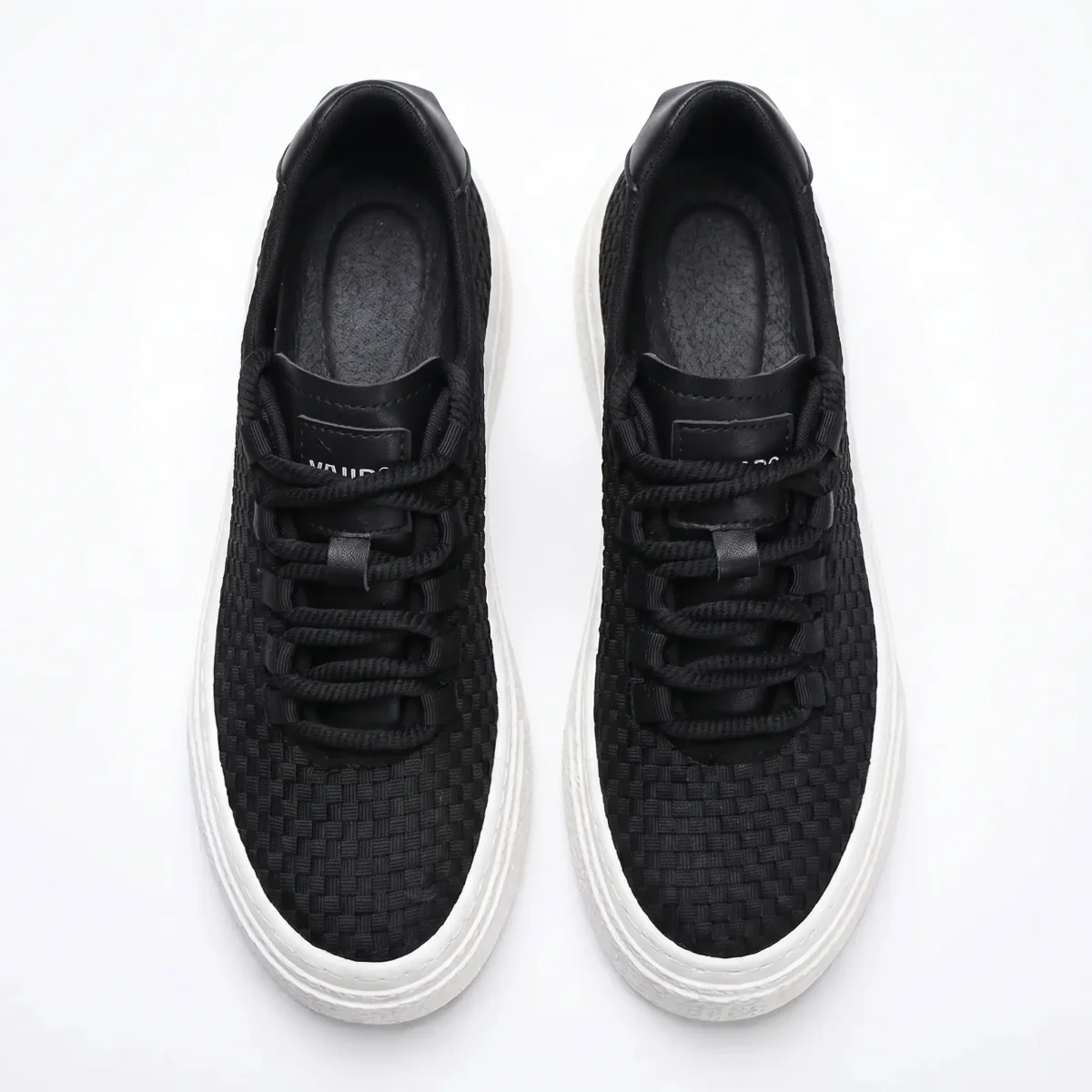 Sneakers herre sort mesh PU antislip støddæmpning regular fit hverdag - Billede 4