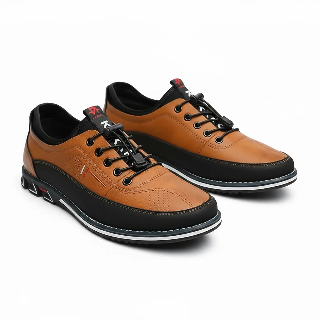 Florian | Sneakers Til Mænd Kunstlæder Oxford Look Åndbar Komfort Til Hverdag - Billede 2